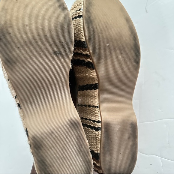 JustFab Black Platform Sandals – Woven Sole – Size 7.5 (RAEDELL) Pre-Owned - Picture 4 of 7